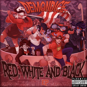 red white black album cover